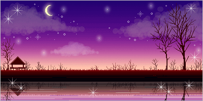 Paesaggio di notte viola