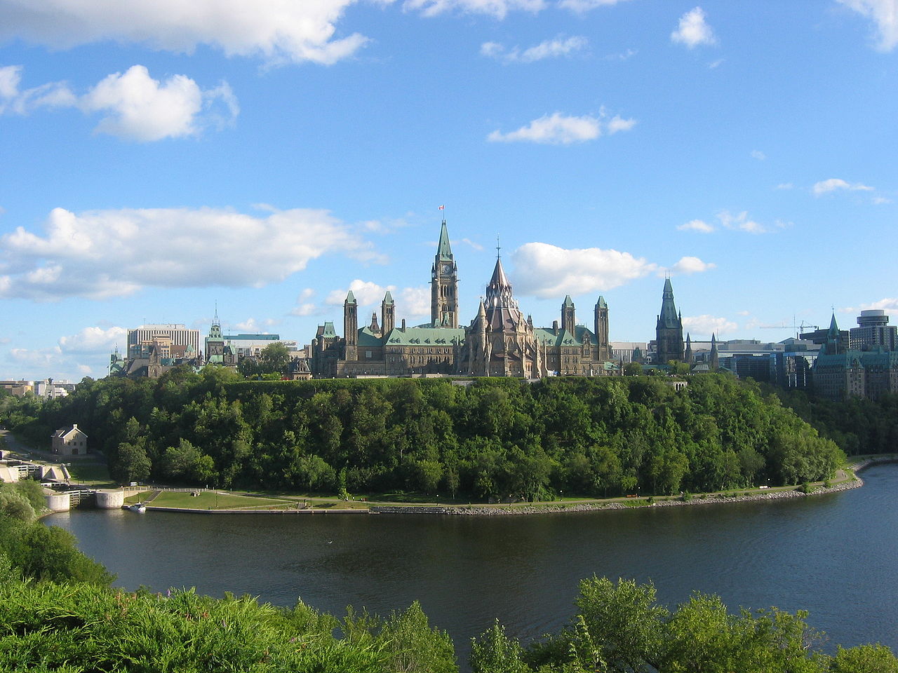 Colline del Parlamento ad Ottawa in Ontario - Canada