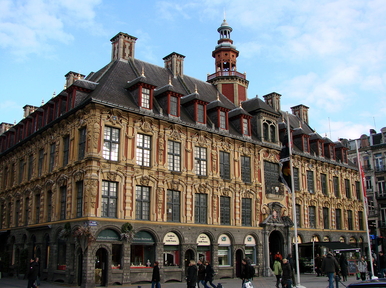 Place Charles de Gaulle (Grand Place) a Lille in Nord Pas de Calais - Francia