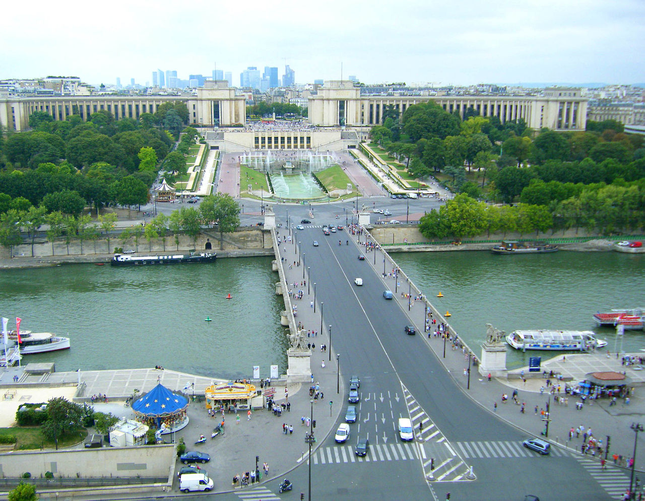 Ponte d'jena al Trocadero a Parigi in in Ile-de-France - Francia