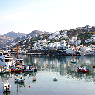 Mykonos, isola delle Cicladi in Grecia