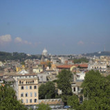 Giardino degli aranci nel Parco Savello a Roma, in Italia