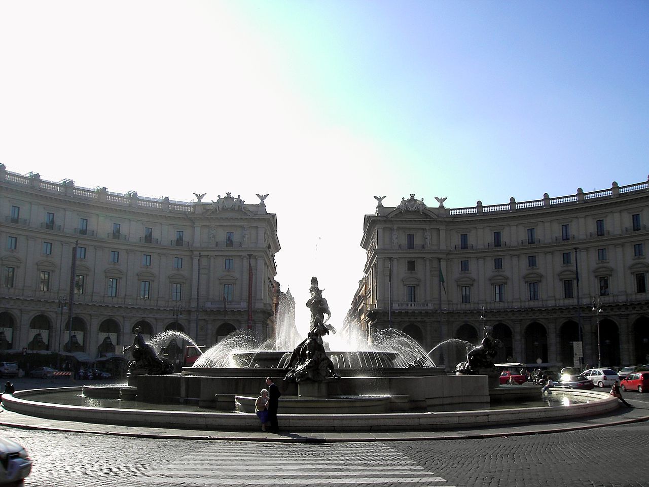 Fontana delle Naiadi in Piazza Esedra a Roma nel Lazio - Italia