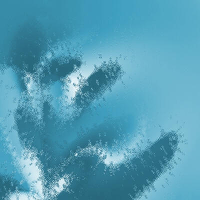 Suggestivo sfondo di vetro azzurro