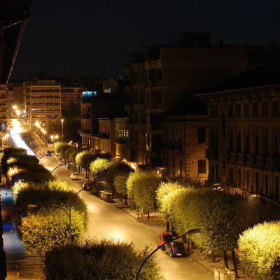Viale Principe di Napoli a Benevento in Campania, in Italia