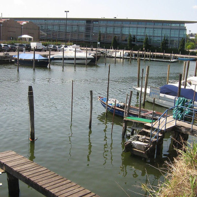 Canal Salso a Mestre in Veneto, in Italia