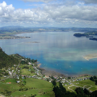 La città di Whangarei Harbour, in Nuova Zelanda